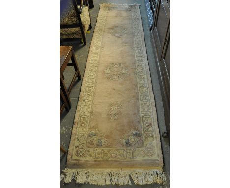 20th Century Chinese wash ground runner. (B.P. 21% + VAT) 