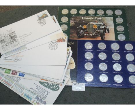 All world stamp collection in tree boxed collection albums including an 1840 Penny Black and few first day covers  and Shell 