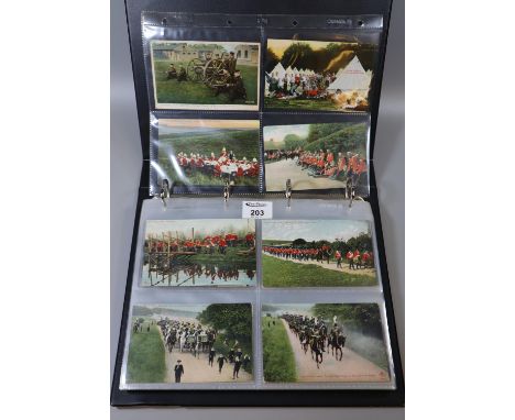 Interesting collection of period military postcards to include first Welsh regiment, royal engineers, Durham light infantry, 