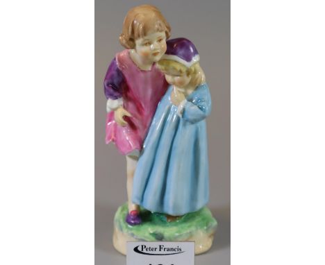 Royal Worcester porcelain figure group 'Babes in the Wood'. Black mark to base, dated 1942-47. (B.P. 21% + VAT)&nbsp;Black ba