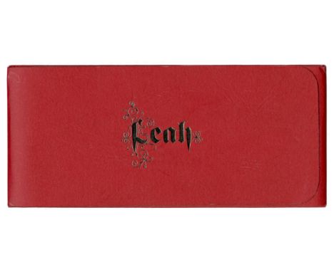 An invitation sent by Ronnie and Jo Wood to invite guests to their daughter Leah's 21st birthday party. Includes a handwritte