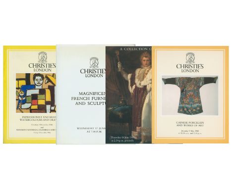 ˑ A collection of four original catalogues from Christie's sales between 1986 and 1988 which were previously owned by Freddie