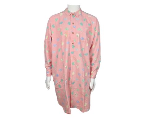 ˑ A nightshirt previously owned by Freddie Mercury with a love heart design. There is a Coup de Crew label inside.
The nights