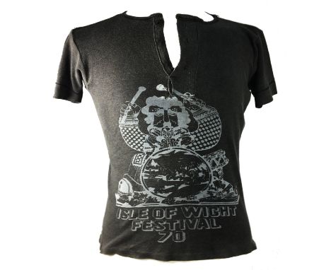 A rare original t-shirt from the 1970 Isle Of Wight Festival. Amongst the acts of the bill at the festival were The Doors, Th