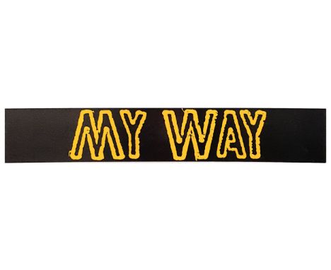 An original promotional banner for the 1978 single ‘My Way’ which was sung by Sex Pistols’ bassist Sid Vicious. The single wa