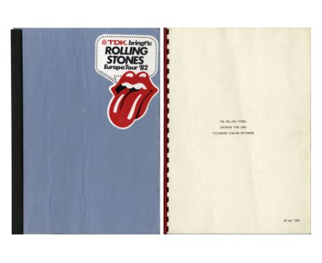 A pair of tour itineraries for the Rolling Stones 1982 European tour. The first is for the dates between the 25th May and the