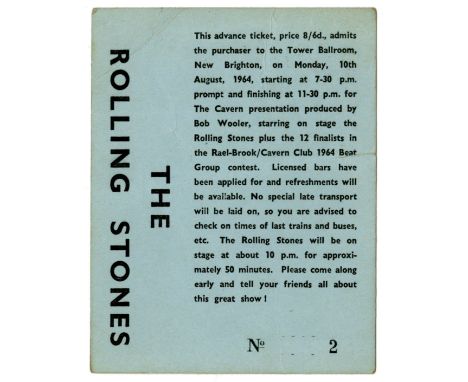 A collection of 4 original large format card stock concert tickets for the Rolling Stones performance which took place at the