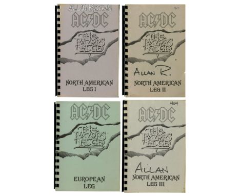 A collection of four itineraries for the AC/DC 1990/1991 Razors Edge world tour. The first is for the North American leg 1 wh