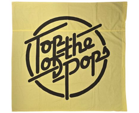An original sixties flag used on the set of Top of The Pops. The TV music show was made by the BBC and was the world's longes