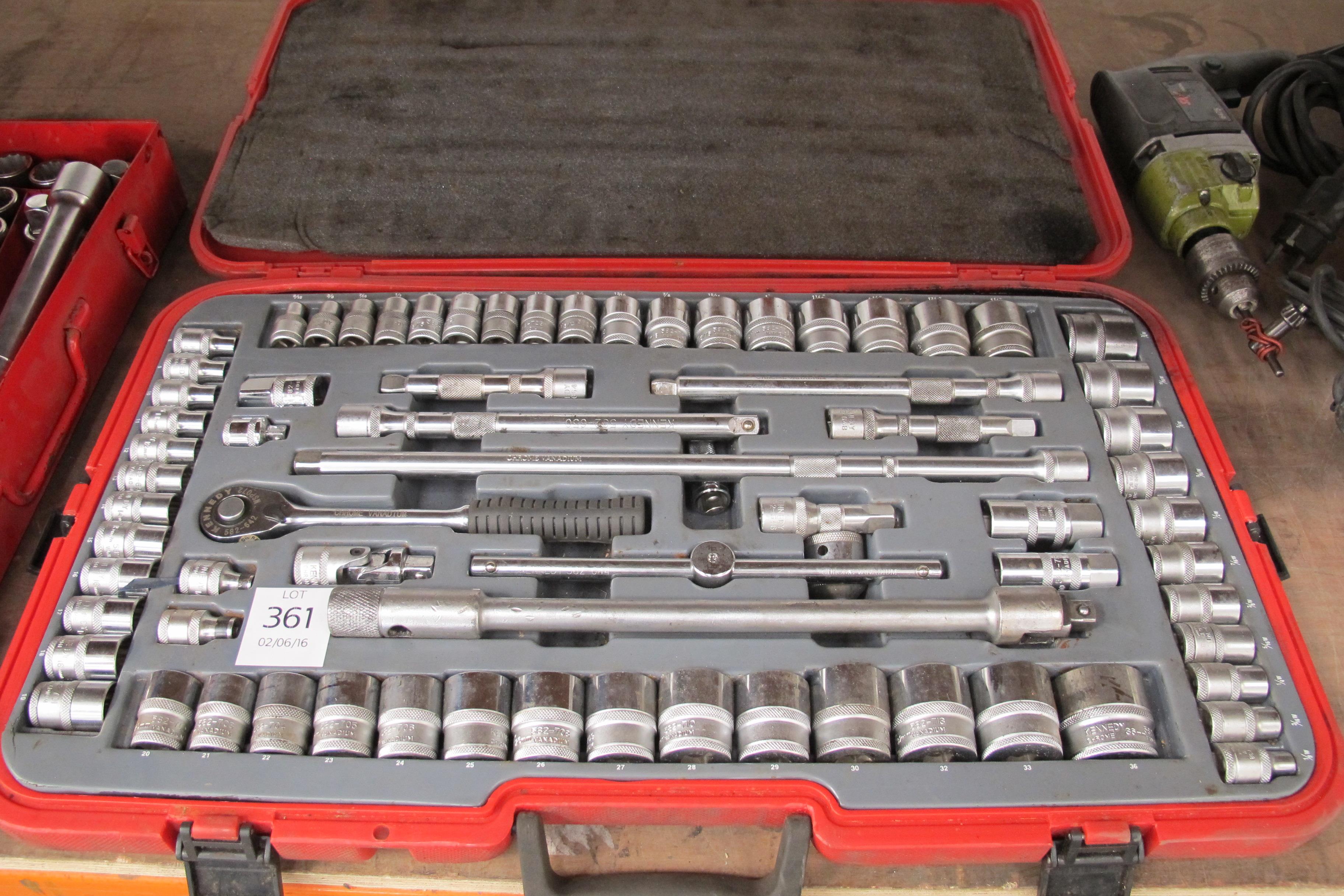 * A Kennedy MM/AF/Whitworth socket set 70 piece ½" drive