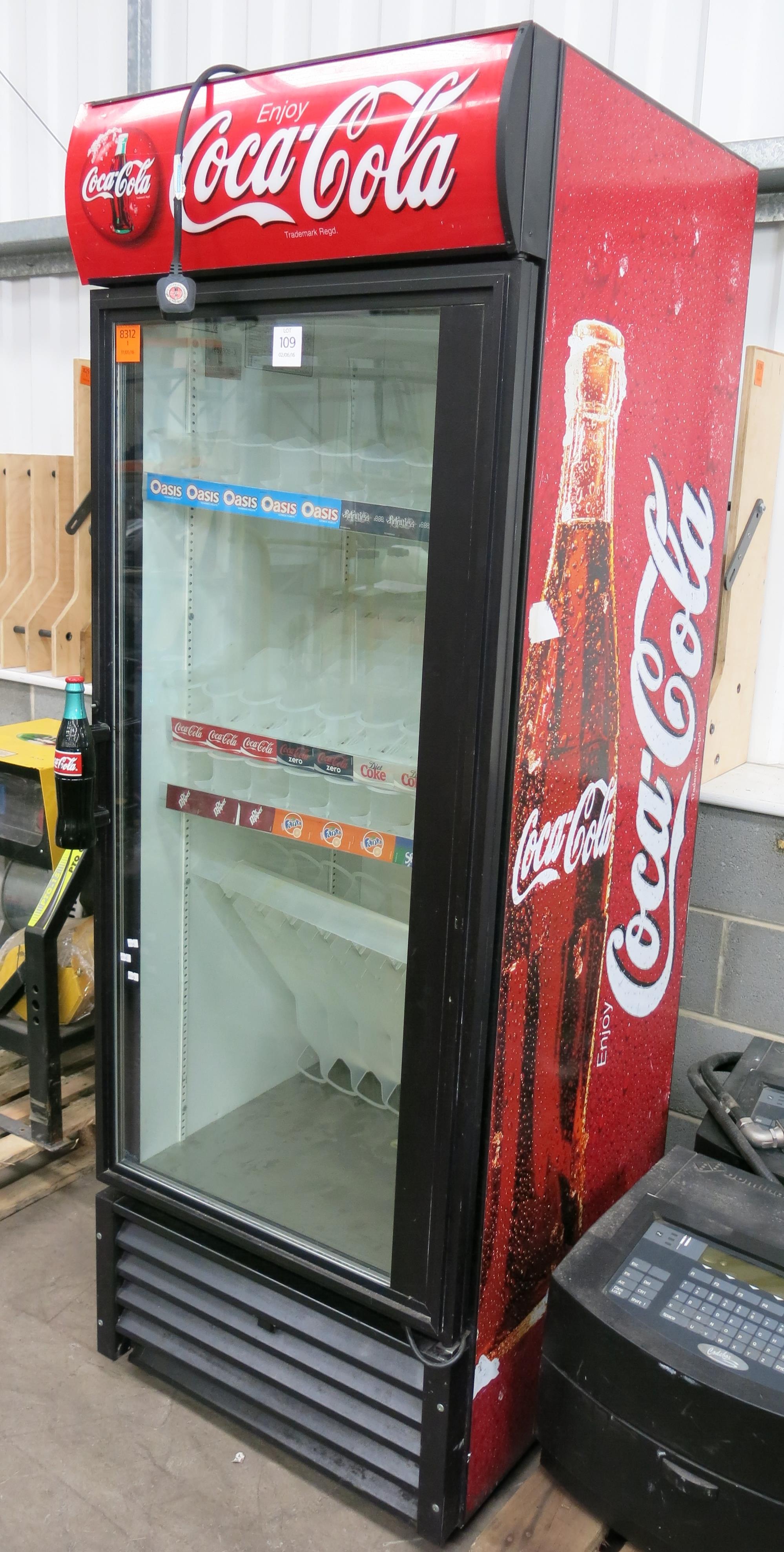 A Coca Cola display fridge. Please note there is a £5 ...