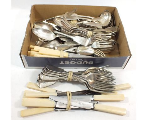 Various silver plated cutlery to include forks, knives and spoons 