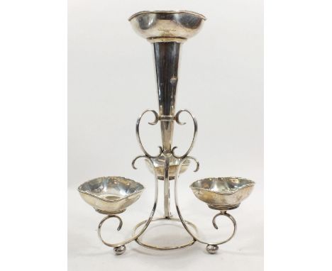 A silver plated epergne 