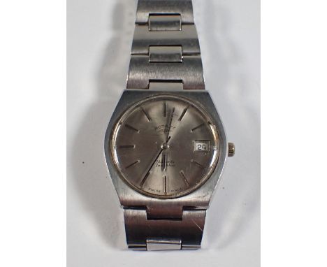 A Rotary vintage stainless steel gentleman's Incabloc wrist watch 