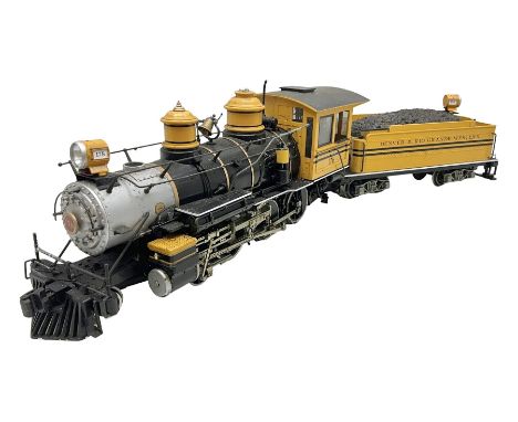 Bachmann G scale, gauge 1 4-6-0 tank locomotive in yellow and black livery, numbered 178 to cab and 8 wheel bogie Denver and 