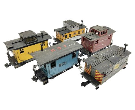 Five G scale, gauge 01 rolling stock carriages, unboxed 