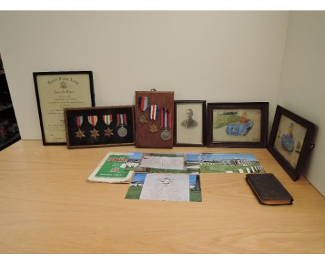 A WWII collection belonging to 1432967 Sergeant K.A.F.DAVISON, Pilot RAF, died 30th September 1943 aged 23, framed medals 193