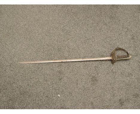 A British Officers Sword, having decorated blade and marked By Appointment to her Majesty Queen Elizabeth, Wilkinson Sword Ma