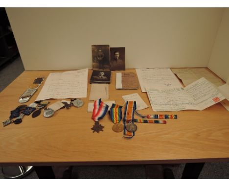 A collection belonging to Henry Herbert Gordon, Birth certificate dated 14th March 1896, Edward VII Attendance Medals x6, Lon