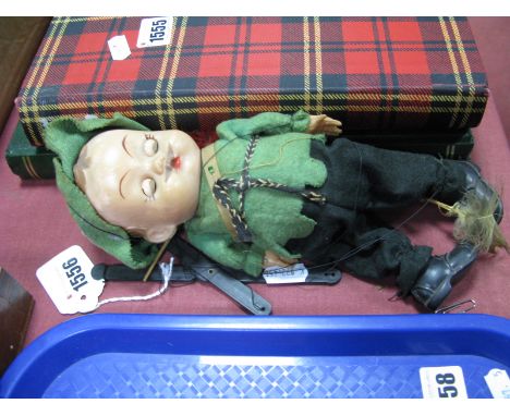 A Contemporary Mid XX Century Plastic Puppet, in the form of Robin Hood with moustache believed to be in the style of Errol F
