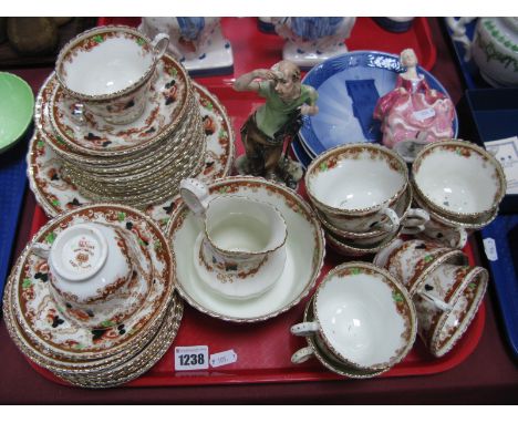 A Royal Doulton 'Goody Two Shoes' HN205, Royal Albert floral tea service of approximately thirty nine pieces, Copenhagen plat