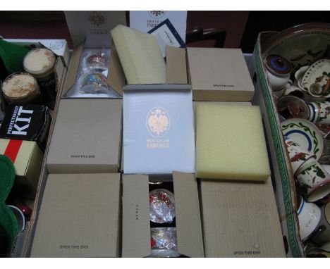 Nine Franklin Mint 'House of Fabergé' Musical Eggs, all boxed with certificates. (9)