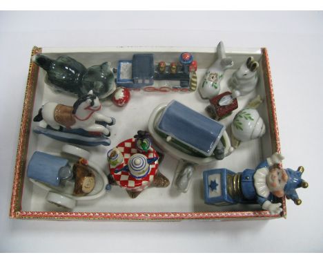 A Royal Copenhagen Mini Collection Jack in the Box, boat, rocking horse, train Noah's Ark (damage); Royal Doulton Winnie the 