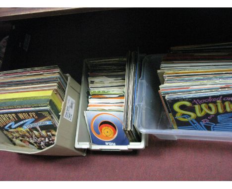 33 and 45 RPM Records, to include Slade, Bob Dylan, Beach Boys, Elton John, Jimmy Ruffin, Rick James, Bay City Rollers:- Thre