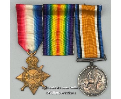 Two genuine First World War (WW1) medals awarded to Private F. J. Dickman, Royal Fusiliers (also known as the City of London 