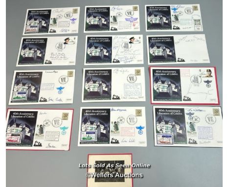 Twelve commemorative first day covers "40th Anniversary, Liberation of Colditz", all signed by various prisoners of war held 