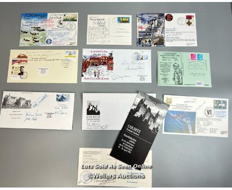 Ten mixed WW2 commemorative first day covers of Colditz Oflag IVc, Commando Association Day 1971, St Nazaire Raid "Operation 