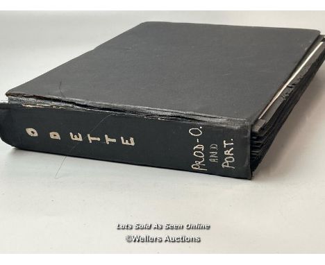An album containing approximately 125 original black and white production photographs, portraits, and stills from the acclaim