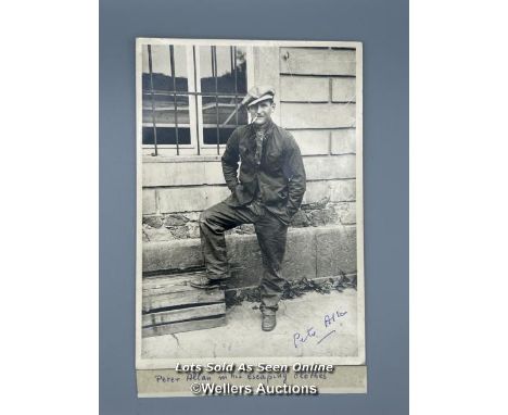 An signed original photograph of Lieutenant Peter Allan (famous for "The Mattress" and "Toilet" Escapes) dressed in his escap