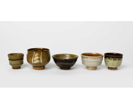 Phil Rogers (1951-2020)Footed bowla salt-glaze stoneware footed bowl and four others by Phil Rogersimpressed seal markcm. dia