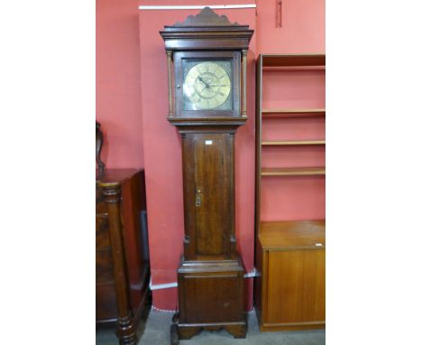 A George III oak 30-hour longcase clock, the square brass dial signed Thomas Lister 