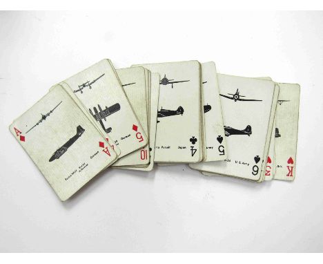 A set of 1940's Aircraft Recognition playing cards 