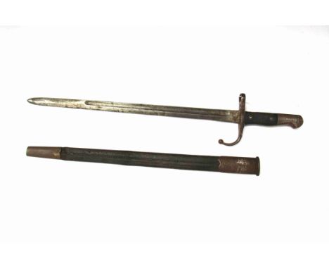 A Turkish model 1890 bayonet with hooked quillon, with scabbard