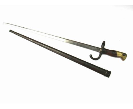 A 19th Century French Gras bayonet with scabbard 