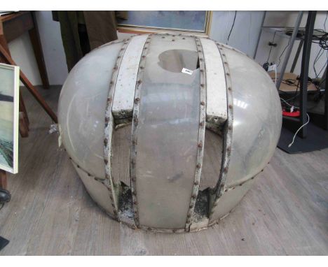 LANCASTER INTEREST: An original WWII Lancaster / STIRLING bomber gun turret canopy. Made for late model Stirling and Lancaste