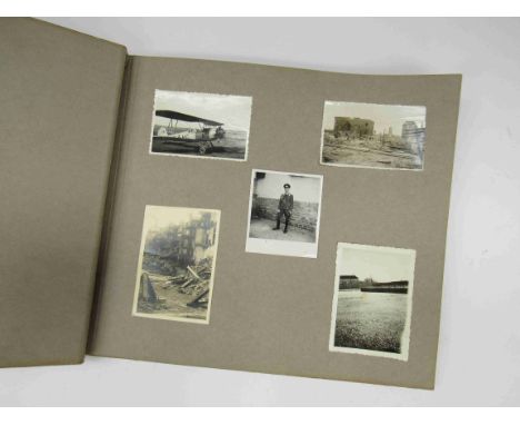 A Third Reich era German photograph album including before and after WWII, Luftwaffe personnel, aircraft, airship, army and R