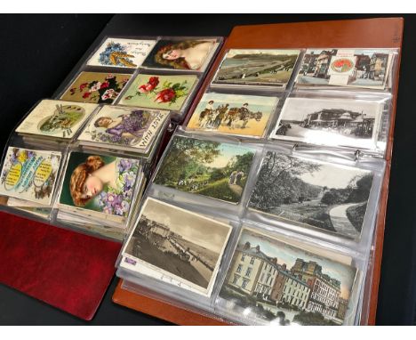 A collection of approx 230 postcards Local interest, Maritime, Humorous and others including Topley Pike, Buxton, Sheffield, 