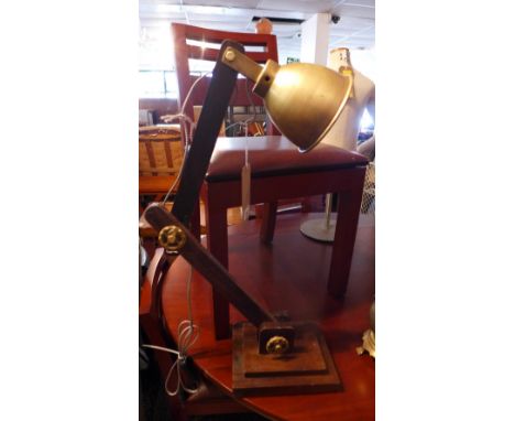 An industrial style angle poise lamp 