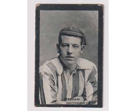 Cigarette card, St Petersburg Cigarette Co, Footballers, type card, Meeham, Southampton, UNRECORDED? (trimmed by approx. one 