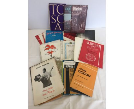 A box of vintage theatre programmes.  