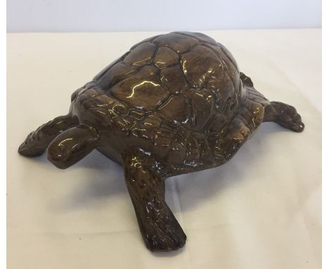 Large vintage ceramic tortoise. Life size. Measures 27cm long x 18cm wide approx.