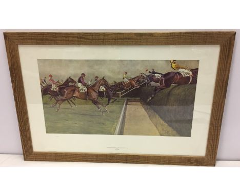 Limited edition Cecil Aldin print 'The Grand National - The First Open Ditch'. #16/800, with Gallery impressed mark. 40cm x 6