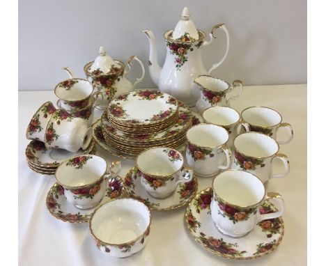 A quantity of Royal Albert "Old Country Roses" teaware. comprising; Sandwich plate, 7 side plates, 6 cake plates, 6 cups and 