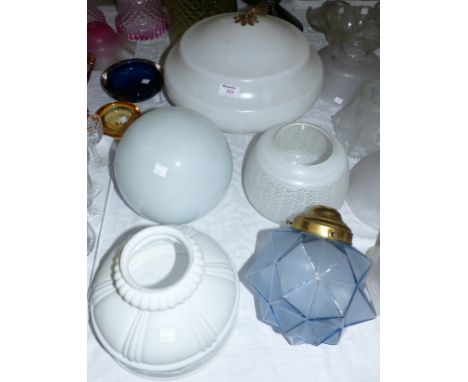 Five glass light shades