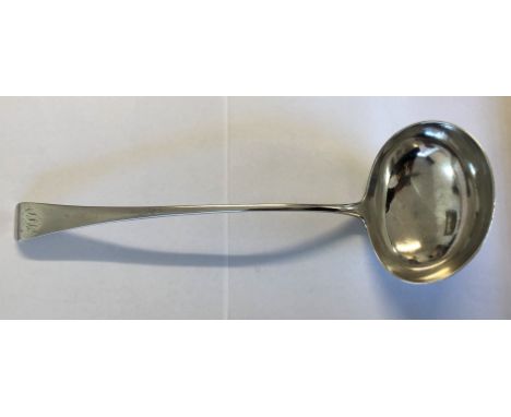 GEORGE III SILVER LADLE LONDON 1802 MAKER WE, 5.1 OUNCES APPROX.