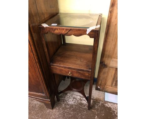 GEORGE III MAHOGANY WASH BASIN STAND 35CM W X 35CM D X  82CM H APPROX